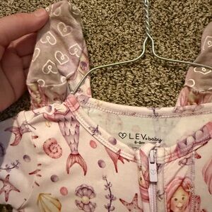 Pink Mermaid Pajama Bodysuit